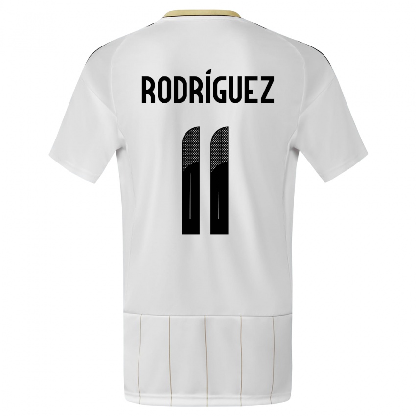 Dame Costa Rica Raquel Rodriguez #11 Hvit Bortetrøye Drakt Trøye 24-26 Skjorter T-Skjorte