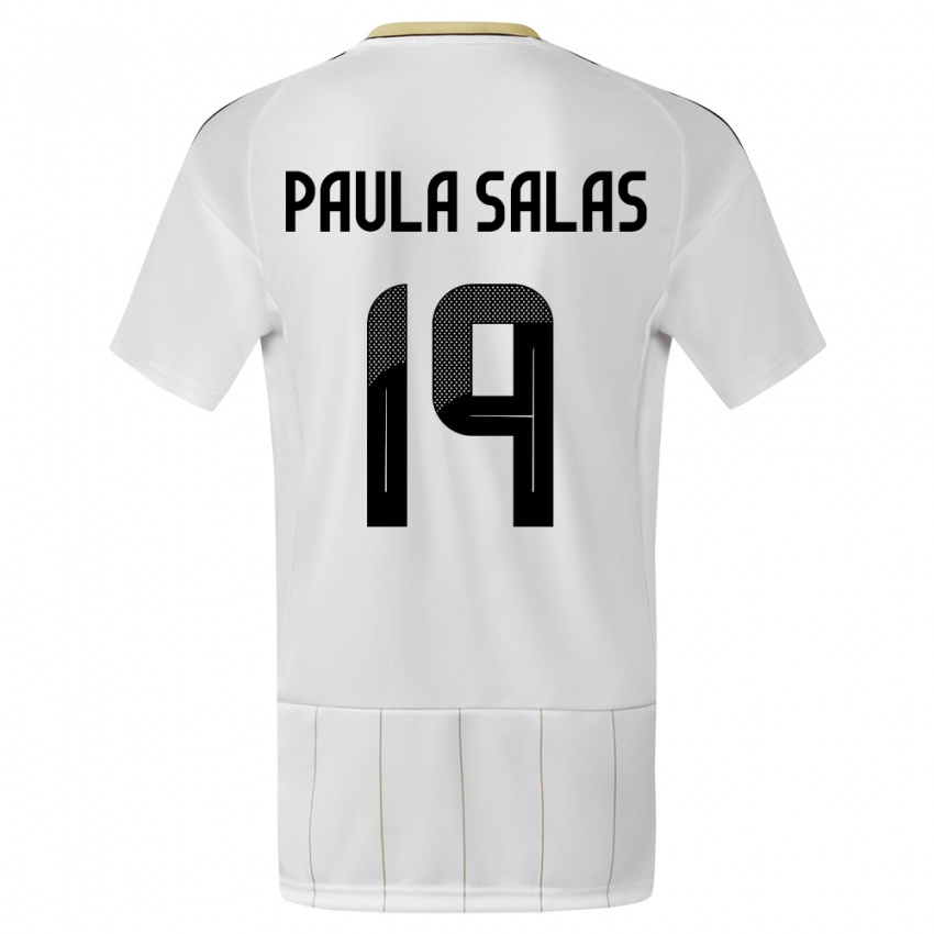 Dame Costa Rica Maria Paula Salas #19 Hvit Bortetrøye Drakt Trøye 24-26 Skjorter T-Skjorte