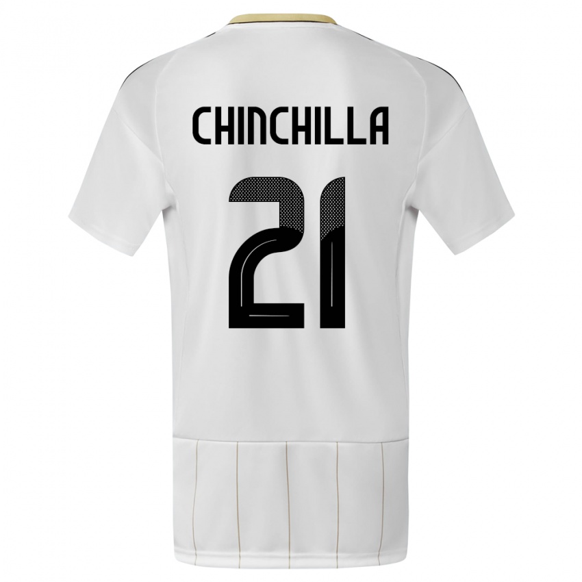 Dame Costa Rica Viviana Chinchilla #21 Hvit Bortetrøye Drakt Trøye 24-26 Skjorter T-Skjorte