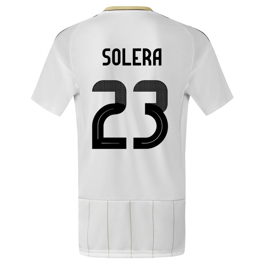 Dame Costa Rica Daniela Solera #23 Hvit Bortetrøye Drakt Trøye 24-26 Skjorter T-Skjorte