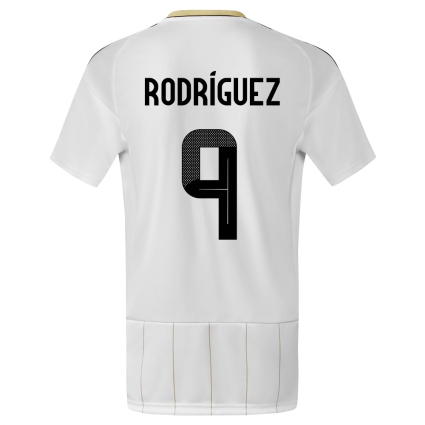 Dame Costa Rica Doryan Rodriguez #9 Hvit Bortetrøye Drakt Trøye 24-26 Skjorter T-Skjorte