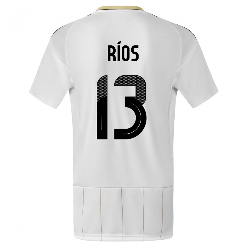 Dame Costa Rica Keral Rios #13 Hvit Bortetrøye Drakt Trøye 24-26 Skjorter T-Skjorte