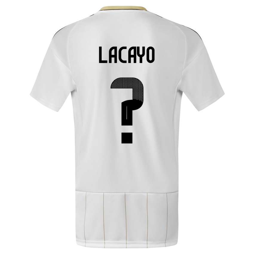 Dame Costa Rica Marcelo Lacayo #0 Hvit Bortetrøye Drakt Trøye 24-26 Skjorter T-Skjorte