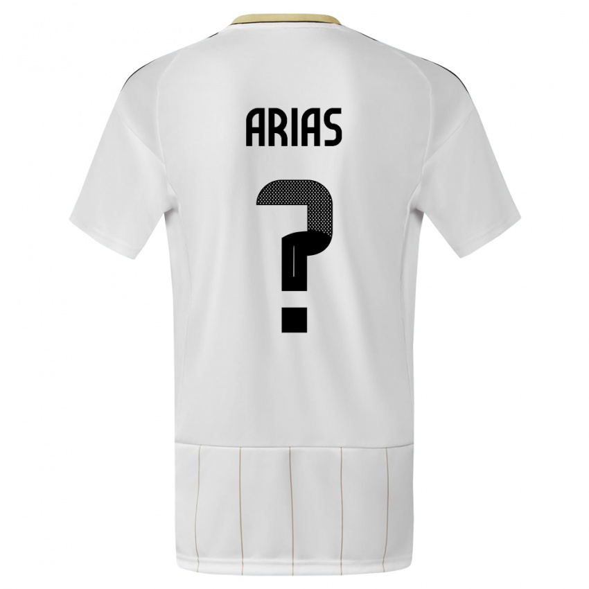 Dame Costa Rica Jose Arias #0 Hvit Bortetrøye Drakt Trøye 24-26 Skjorter T-Skjorte