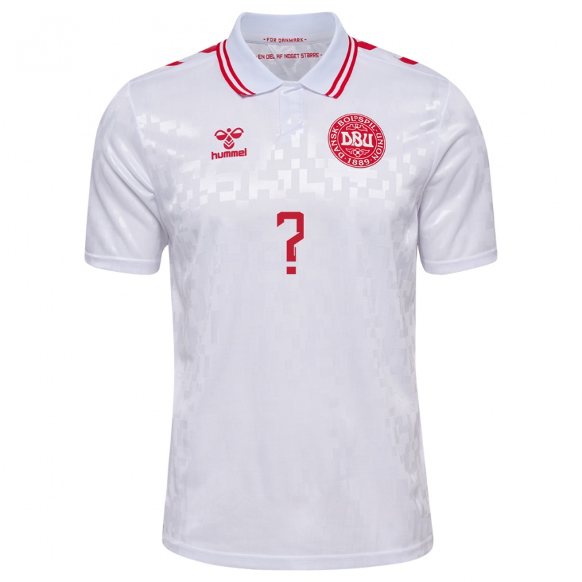 Dame Danmark Lukas Falk #0 Hvit Bortetrøye Drakt Trøye 24-26 Skjorter T-Skjorte