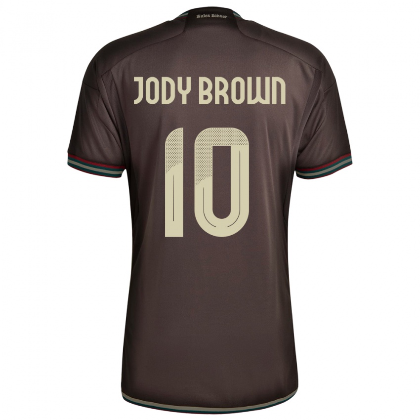 Dame Jamaica Jody Brown #10 Nattbrun Bortetrøye Drakt Trøye 24-26 Skjorter T-Skjorte
