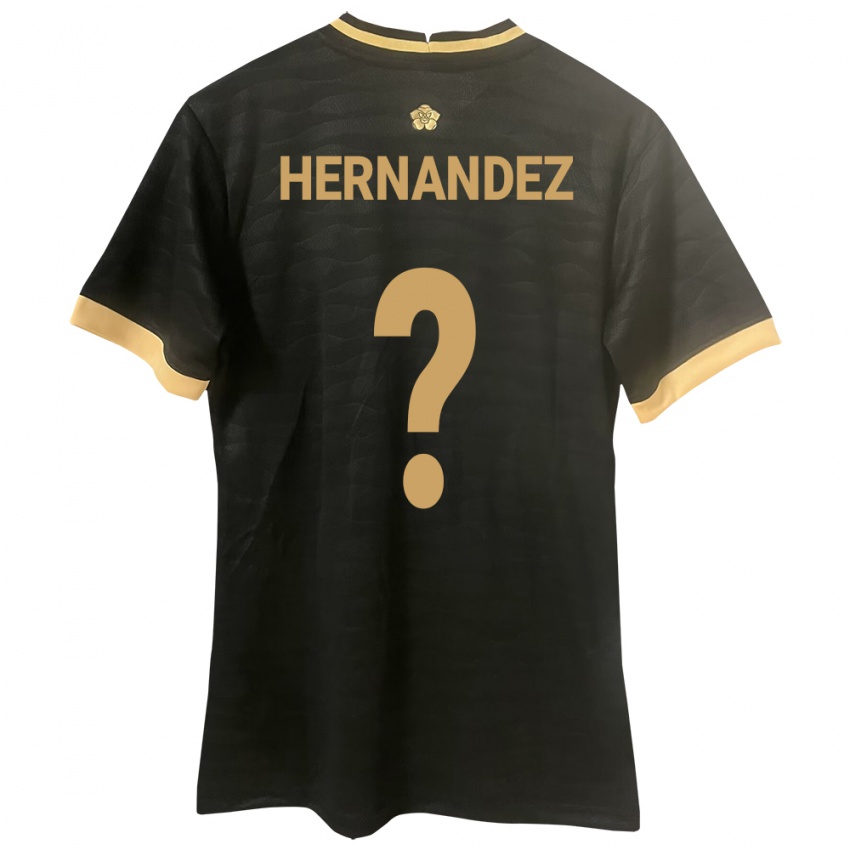 Dame Panama Carlos Hernández #0 Svart Bortetrøye Drakt Trøye 24-26 Skjorter T-Skjorte