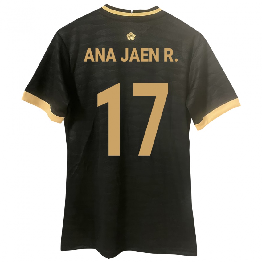 Dame Panama Ana Jaén Rodríguez #17 Svart Bortetrøye Drakt Trøye 24-26 Skjorter T-Skjorte