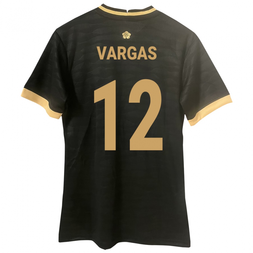 Dame Panama Stephani Vargas #12 Svart Bortetrøye Drakt Trøye 24-26 Skjorter T-Skjorte