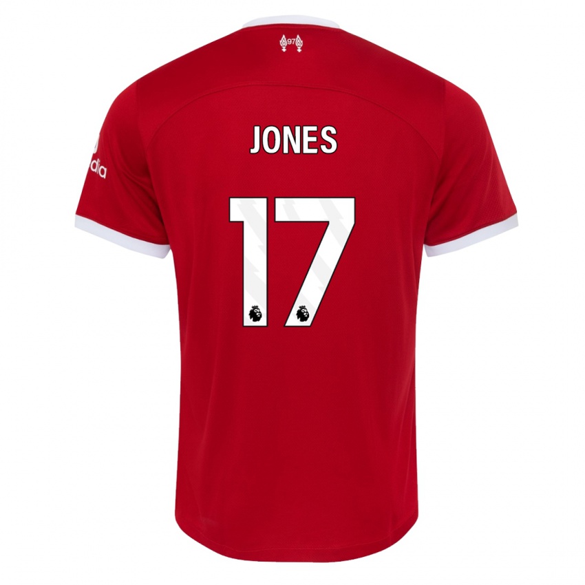Barn Curtis Jones #17 Rød Hjemmetrøye Drakt Trøye 2023/24 Skjorter T-Skjorte