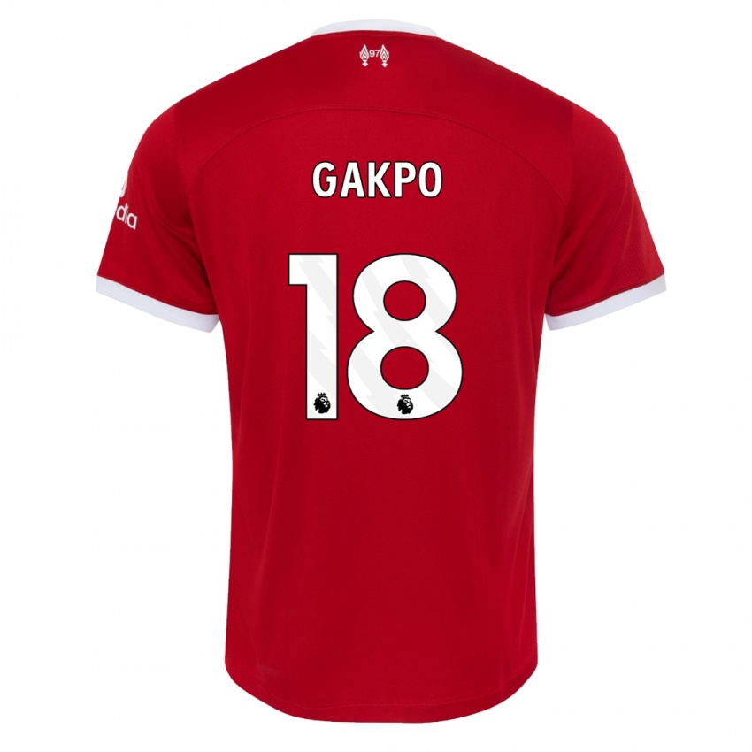 Barn Cody Gakpo #18 Rød Hjemmetrøye Drakt Trøye 2023/24 Skjorter T-Skjorte