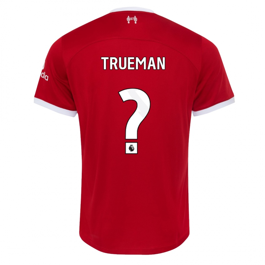 Barn Ben Trueman #0 Rød Hjemmetrøye Drakt Trøye 2023/24 Skjorter T-Skjorte