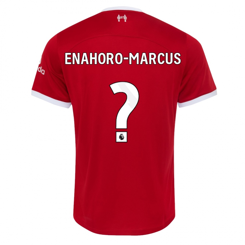 Barn Louis Enahoro-Marcus #0 Rød Hjemmetrøye Drakt Trøye 2023/24 Skjorter T-Skjorte