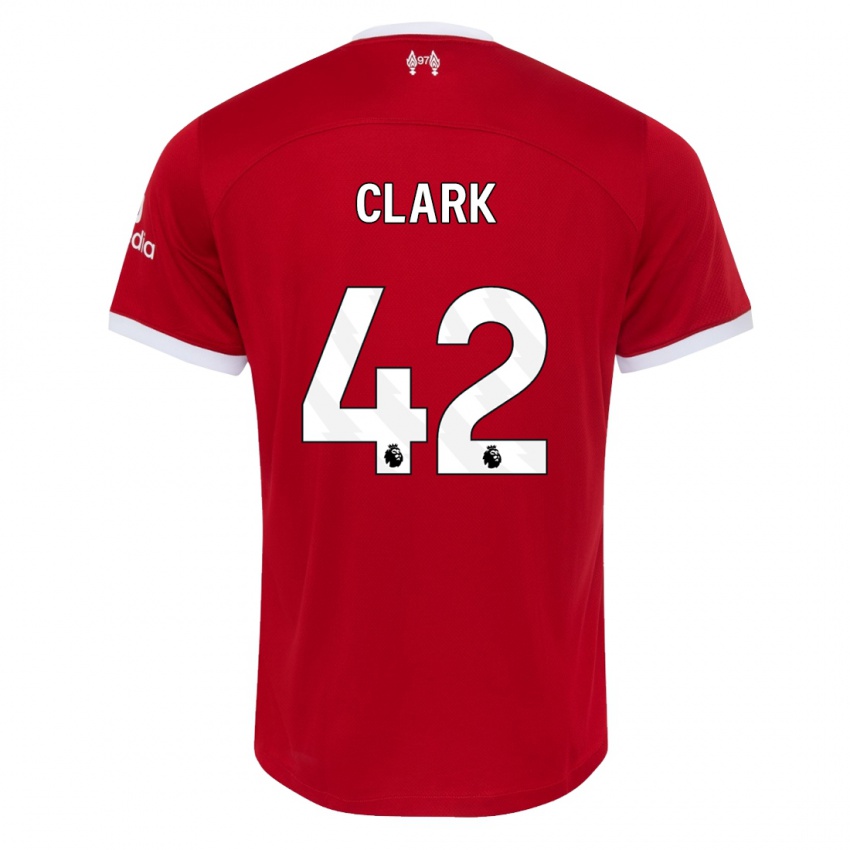 Barn Bobby Clark #42 Rød Hjemmetrøye Drakt Trøye 2023/24 Skjorter T-Skjorte