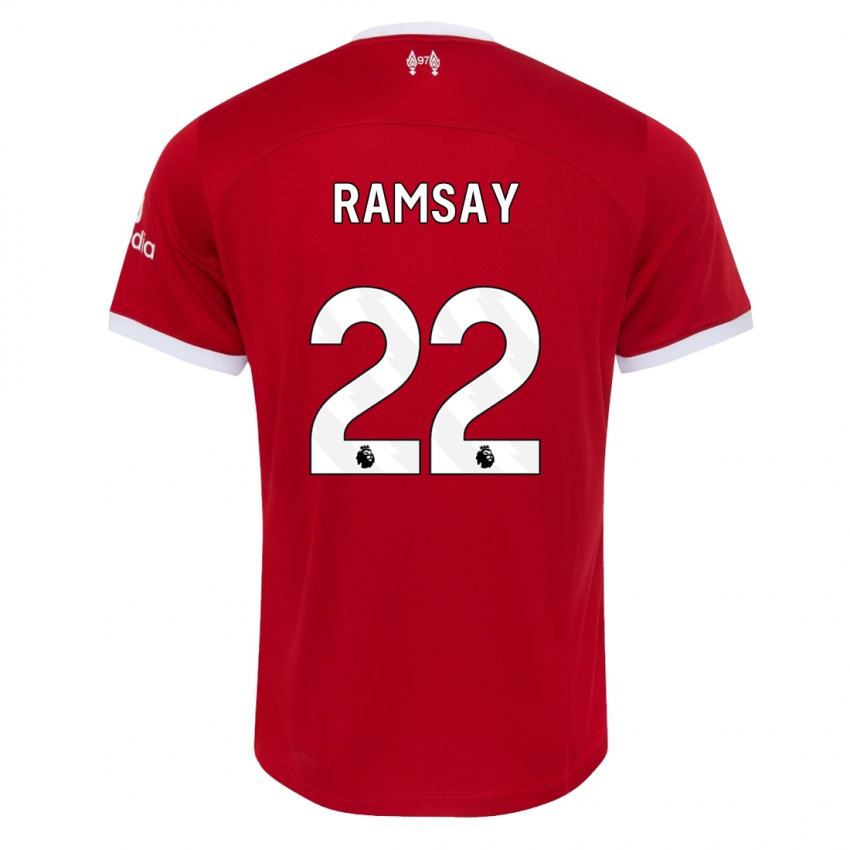 Barn Calvin Ramsay #22 Rød Hjemmetrøye Drakt Trøye 2023/24 Skjorter T-Skjorte