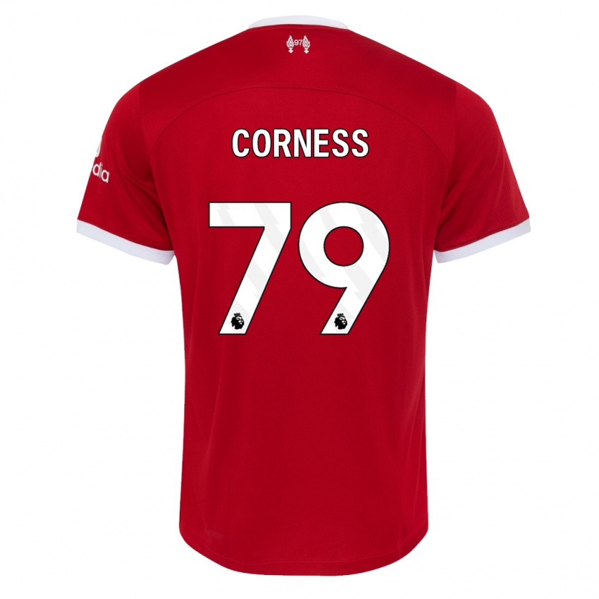 Barn Dominic Corness #79 Rød Hjemmetrøye Drakt Trøye 2023/24 Skjorter T-Skjorte