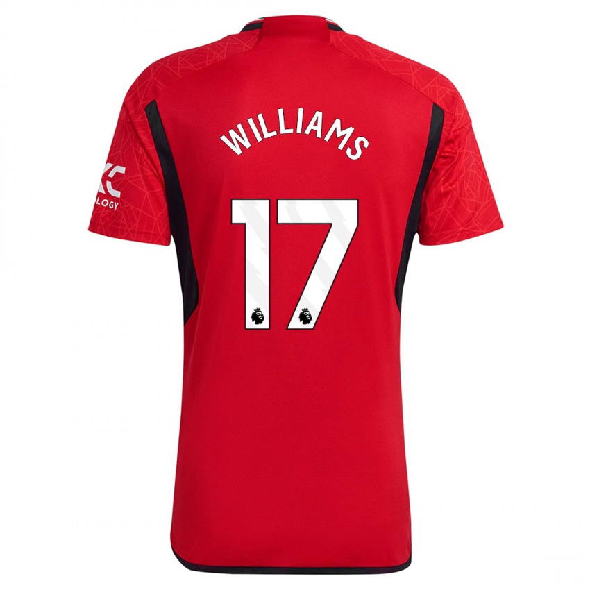 Barn Rachel Williams #17 Rød Hjemmetrøye Drakt Trøye 2023/24 Skjorter T-Skjorte