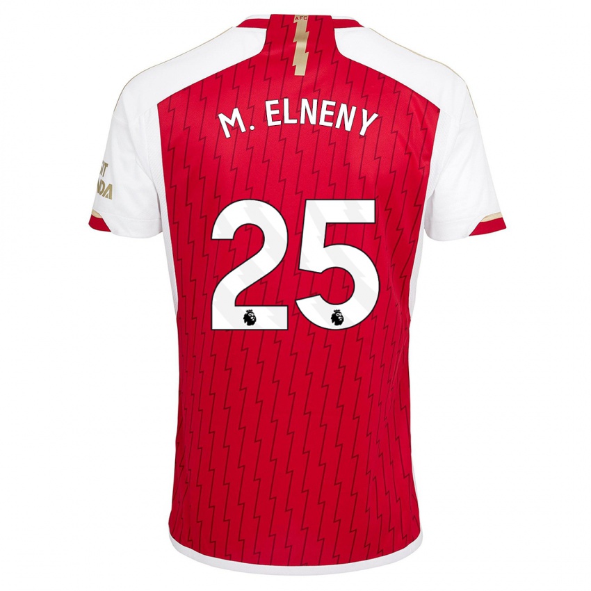 Barn Mohamed Elneny #25 Rød Hjemmetrøye Drakt Trøye 2023/24 Skjorter T-Skjorte