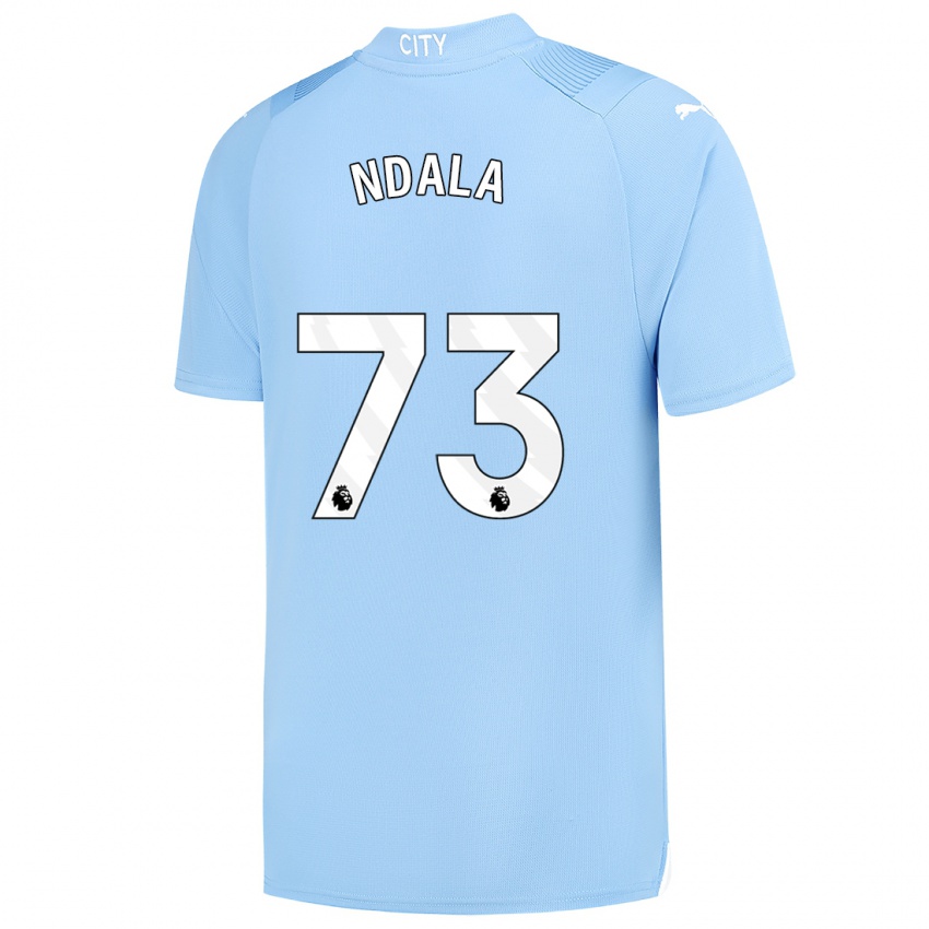Barn Joel Ndala #73 Lyse Blå Hjemmetrøye Drakt Trøye 2023/24 Skjorter T-Skjorte