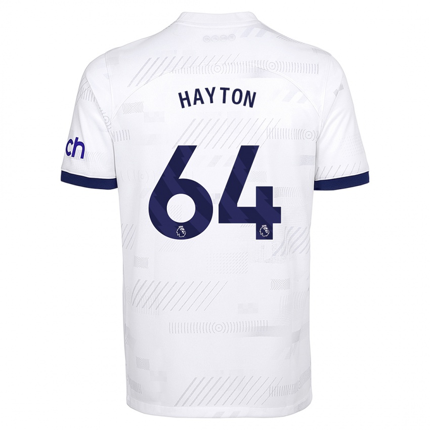 Barn Adam Hayton #64 Hvit Hjemmetrøye Drakt Trøye 2023/24 Skjorter T-Skjorte