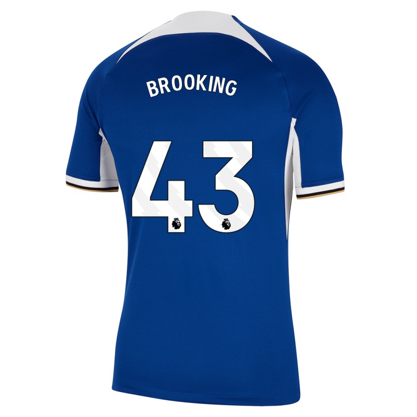 Barn Josh Brooking #43 Blå Hjemmetrøye Drakt Trøye 2023/24 Skjorter T-Skjorte