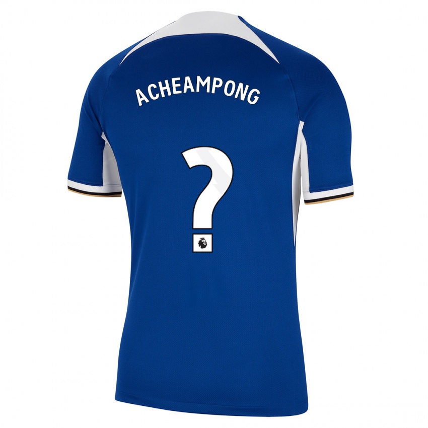 Barn Josh Acheampong #0 Blå Hjemmetrøye Drakt Trøye 2023/24 Skjorter T-Skjorte