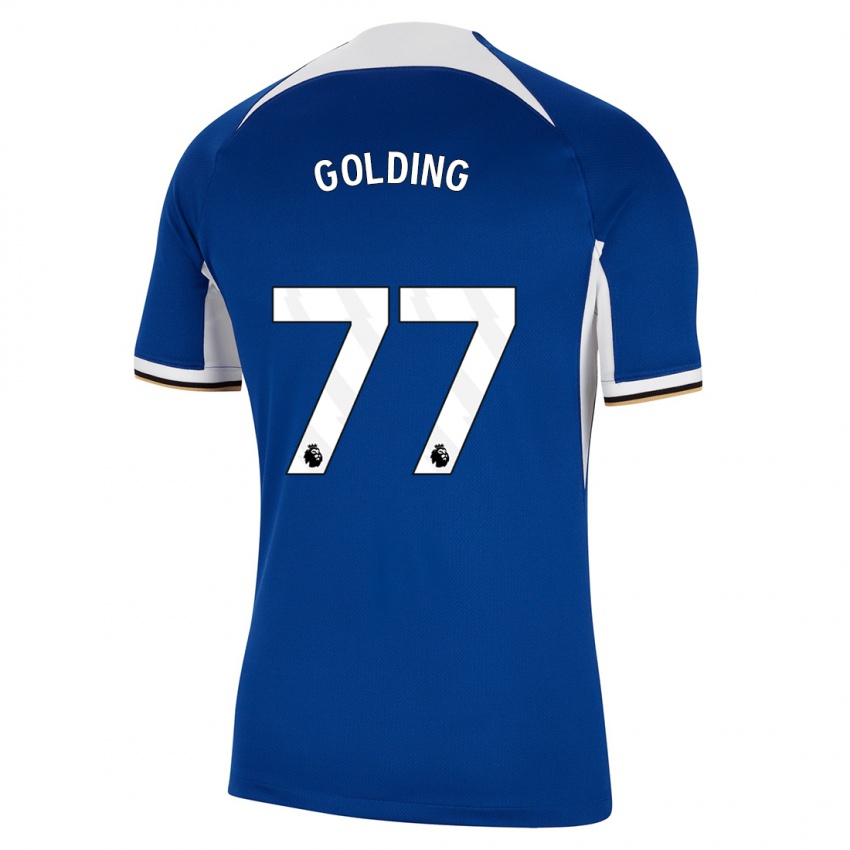 Barn Michael Golding #77 Blå Hjemmetrøye Drakt Trøye 2023/24 Skjorter T-Skjorte