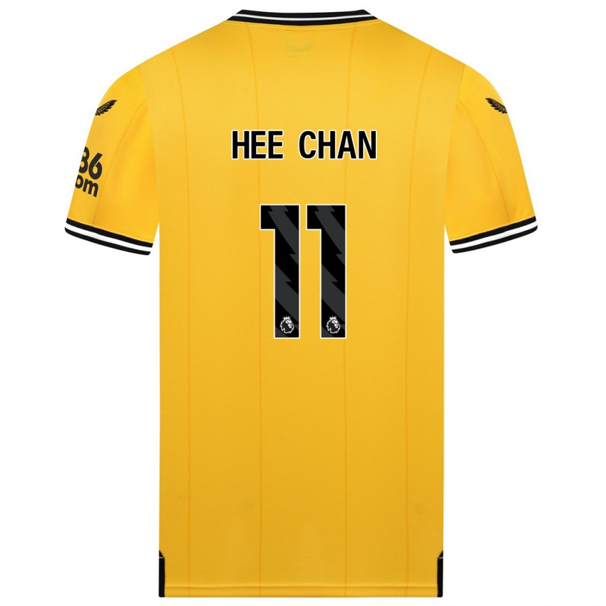 Barn Hee-Chan Hwang #11 Gul Hjemmetrøye Drakt Trøye 2023/24 Skjorter T-Skjorte