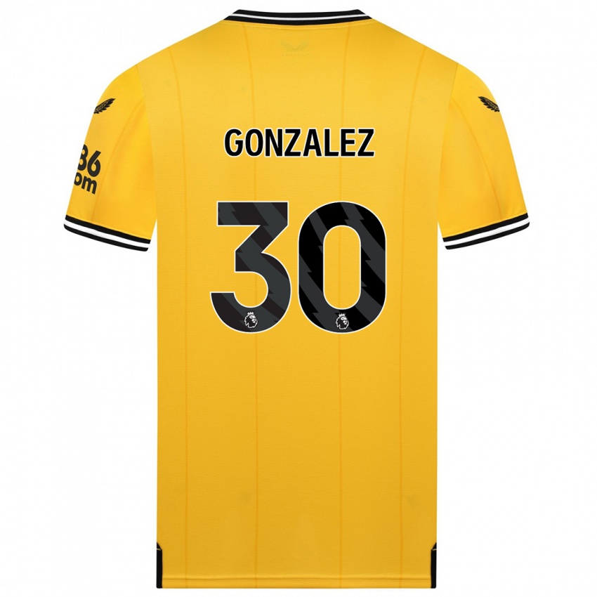 Barn Enso González #30 Gul Hjemmetrøye Drakt Trøye 2023/24 Skjorter T-Skjorte