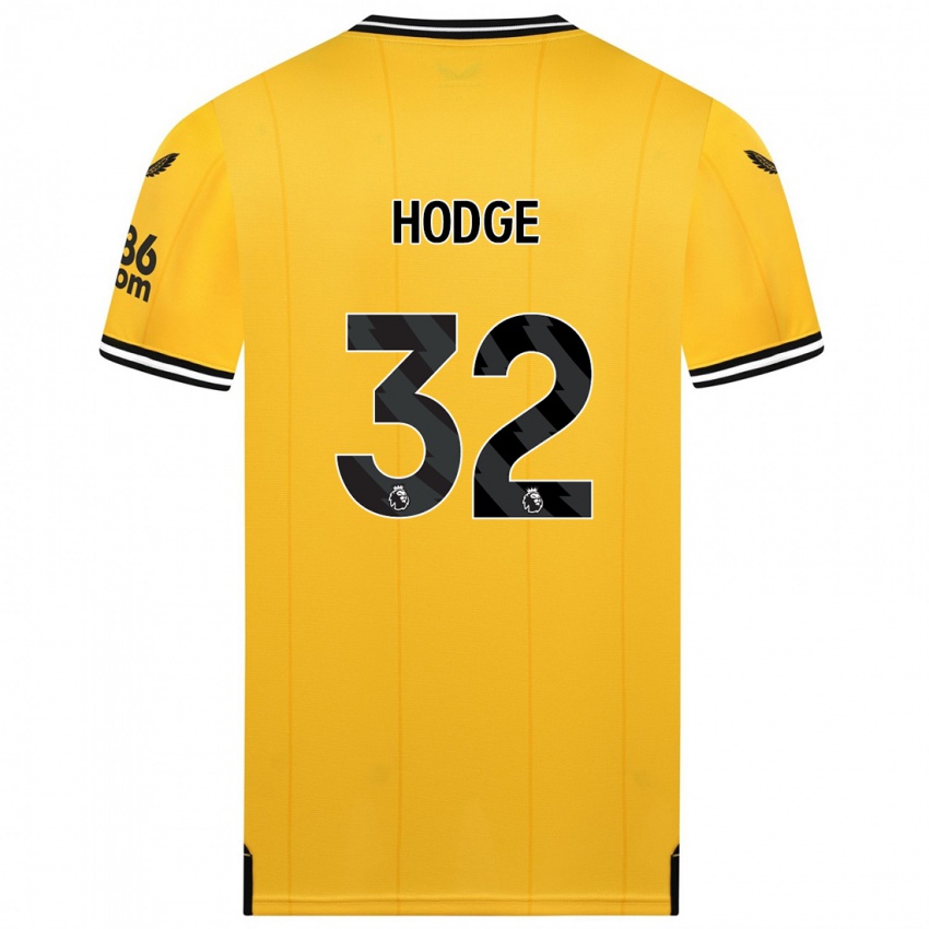 Barn Joe Hodge #32 Gul Hjemmetrøye Drakt Trøye 2023/24 Skjorter T-Skjorte