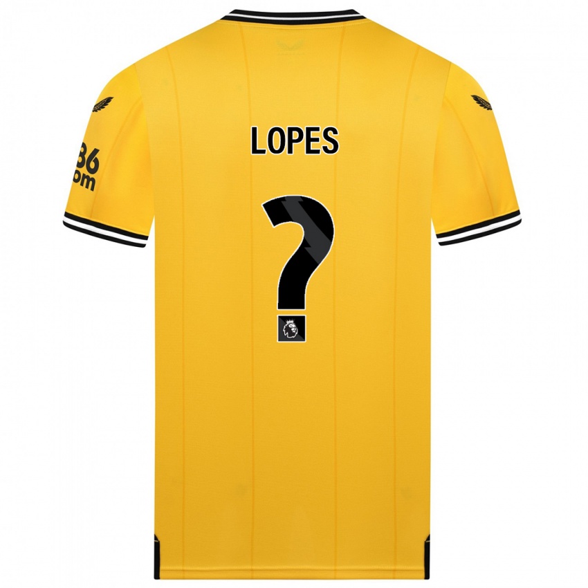 Barn Leo Lopes #0 Gul Hjemmetrøye Drakt Trøye 2023/24 Skjorter T-Skjorte