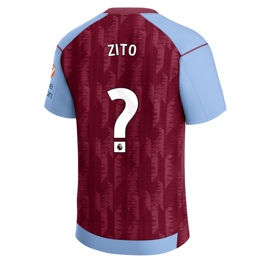 Barn Patrick Zito #0 Klart Blå Hjemmetrøye Drakt Trøye 2023/24 Skjorter T-Skjorte
