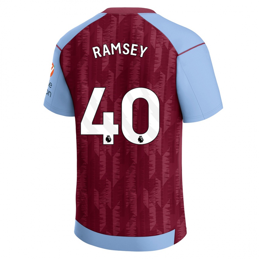 Barn Aaron Ramsey #40 Klart Blå Hjemmetrøye Drakt Trøye 2023/24 Skjorter T-Skjorte