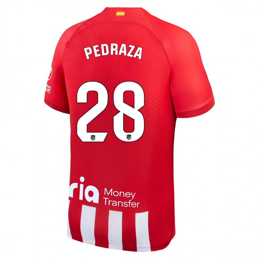 Barn Alfredo Pedraza #28 Rød Hvit Hjemmetrøye Drakt Trøye 2023/24 Skjorter T-Skjorte