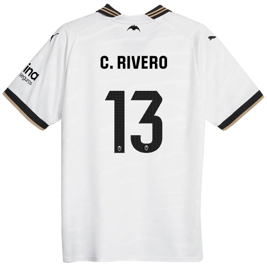 Barn Cristian Rivero #13 Hvit Hjemmetrøye Drakt Trøye 2023/24 Skjorter T-Skjorte