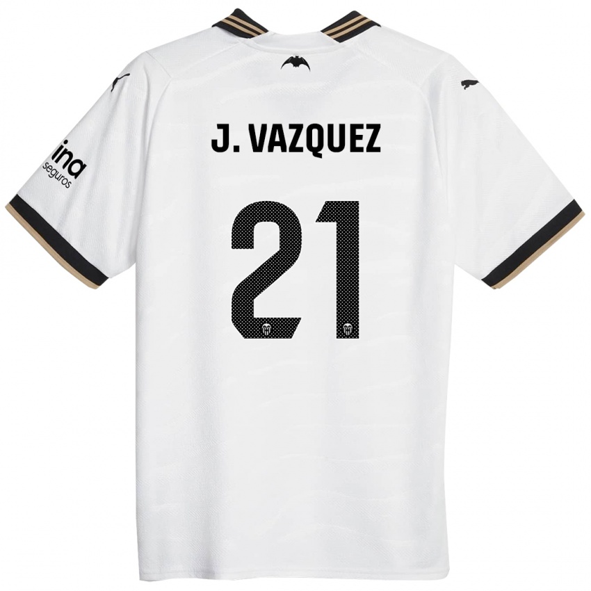 Barn Jesús Vázquez #21 Hvit Hjemmetrøye Drakt Trøye 2023/24 Skjorter T-Skjorte