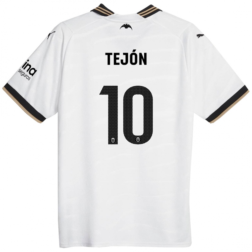 Barn Martín Tejón #10 Hvit Hjemmetrøye Drakt Trøye 2023/24 Skjorter T-Skjorte