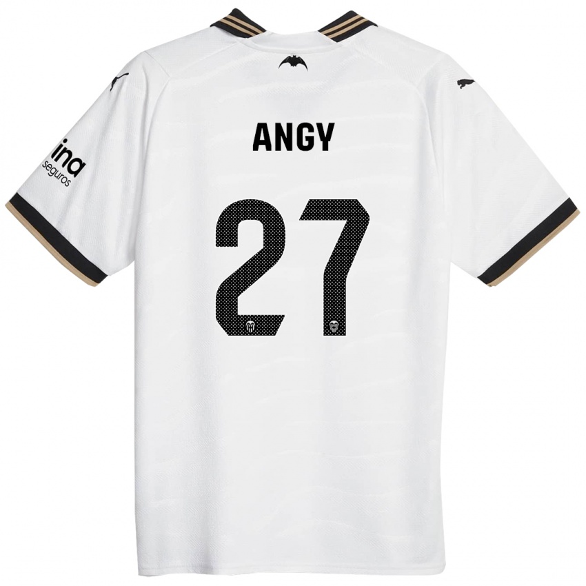 Barn Angy #27 Hvit Hjemmetrøye Drakt Trøye 2023/24 Skjorter T-Skjorte