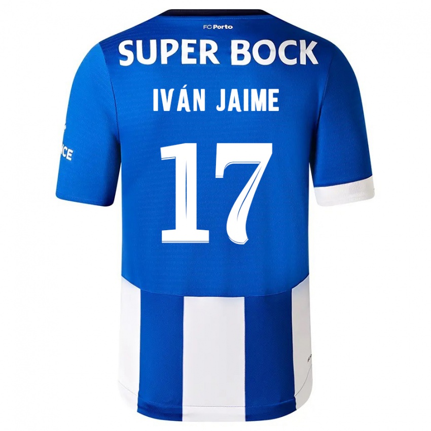 Barn Iván Jaime #17 Blå Hvit Hjemmetrøye Drakt Trøye 2023/24 Skjorter T-Skjorte