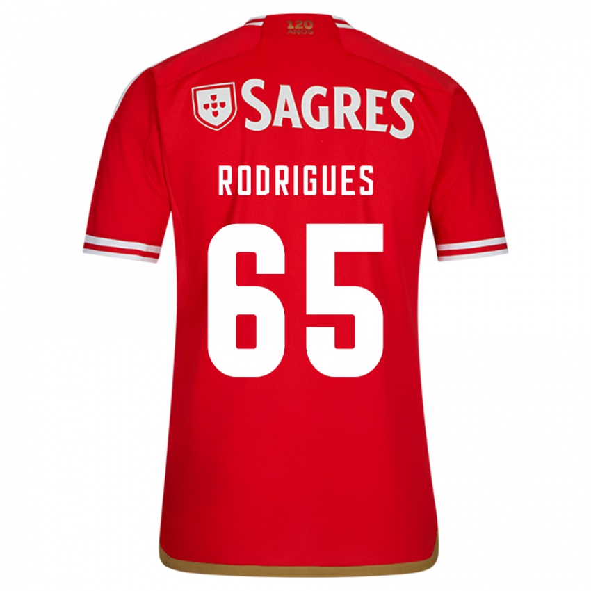 Barn Rafael Rodrigues #65 Rød Hjemmetrøye Drakt Trøye 2023/24 Skjorter T-Skjorte