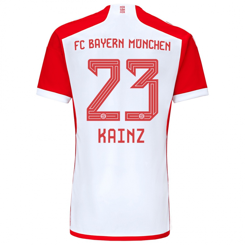 Barn Manuel Kainz #23 Rød Hvit Hjemmetrøye Drakt Trøye 2023/24 Skjorter T-Skjorte