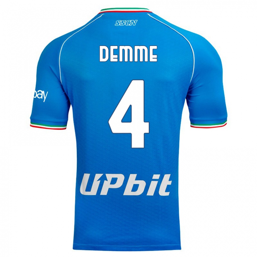 Barn Diego Demme #4 Himmelblå Hjemmetrøye Drakt Trøye 2023/24 Skjorter T-Skjorte