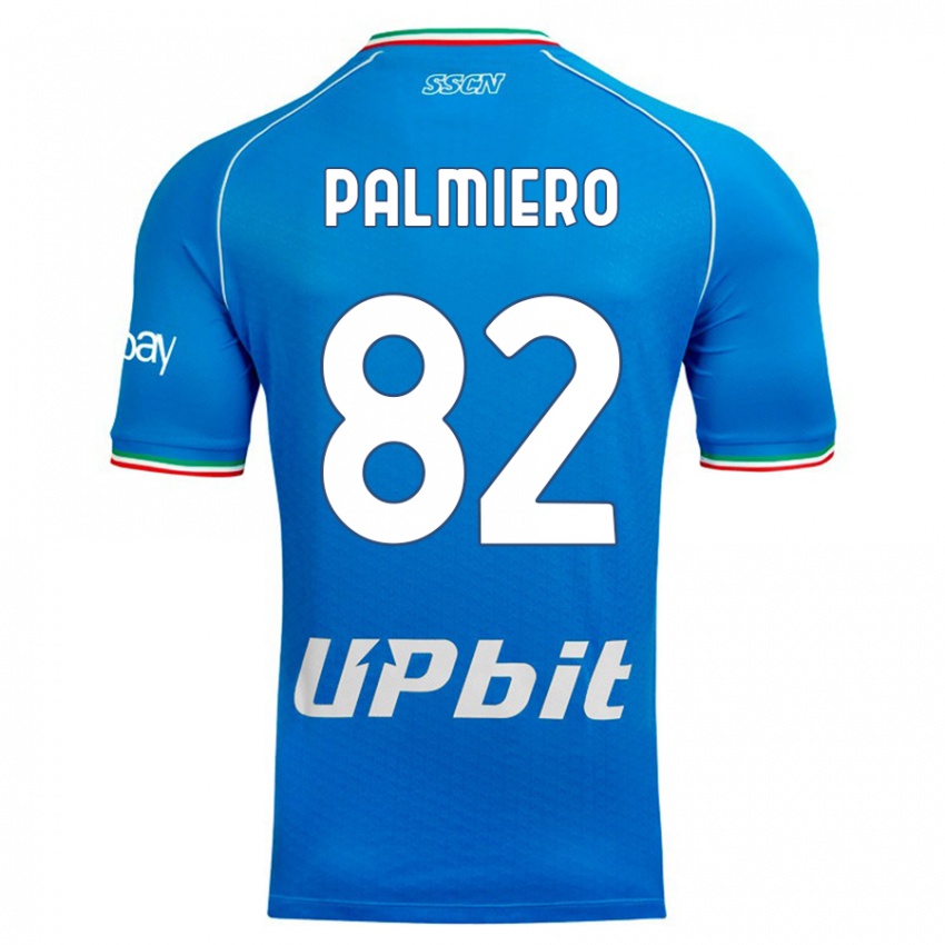 Barn Luca Palmiero #82 Himmelblå Hjemmetrøye Drakt Trøye 2023/24 Skjorter T-Skjorte