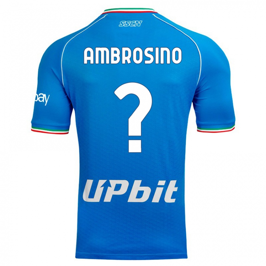 Barn Ambrosino #0 Himmelblå Hjemmetrøye Drakt Trøye 2023/24 Skjorter T-Skjorte