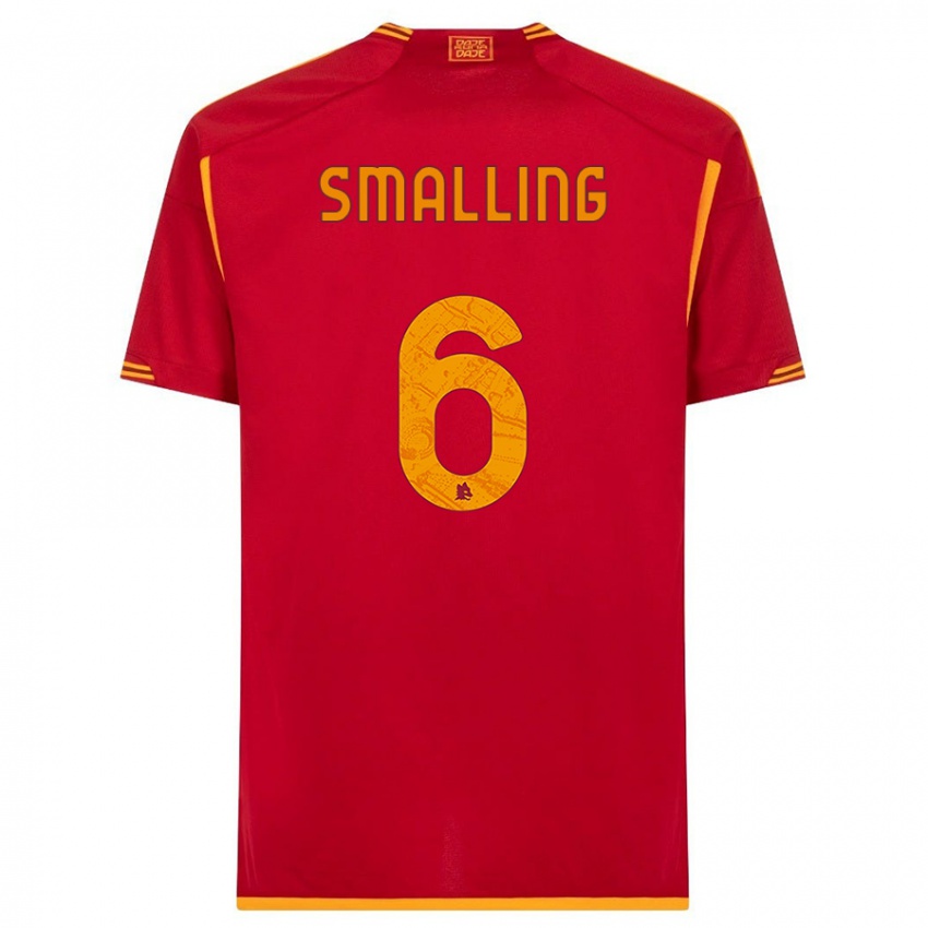 Barn Chris Smalling #6 Rød Hjemmetrøye Drakt Trøye 2023/24 Skjorter T-Skjorte