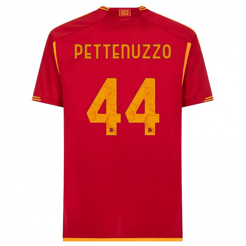 Barn Tecla Pettenuzzo #44 Rød Hjemmetrøye Drakt Trøye 2023/24 Skjorter T-Skjorte