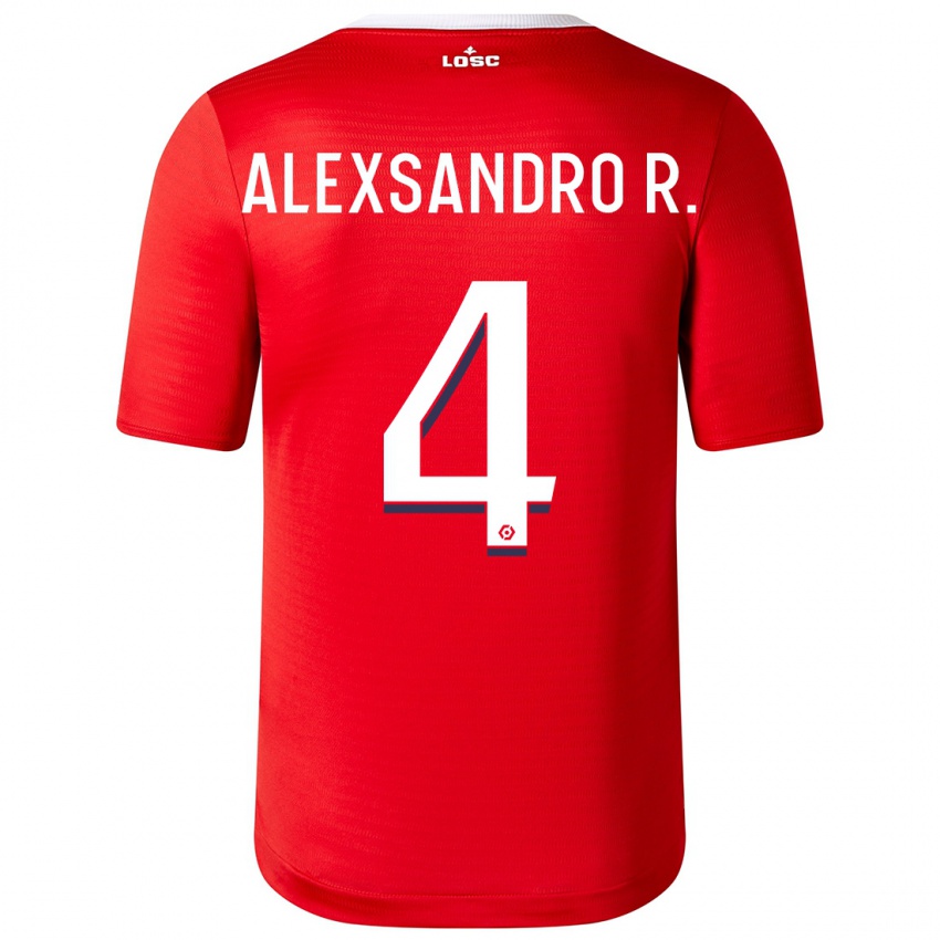 Barn Alexsandro #4 Rød Hjemmetrøye Drakt Trøye 2023/24 Skjorter T-Skjorte