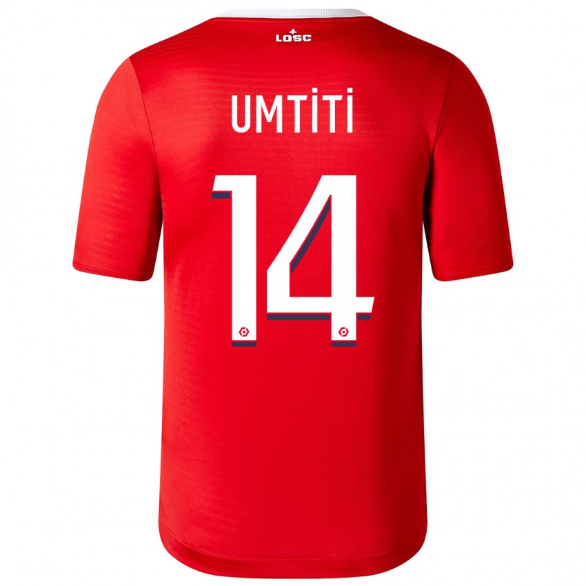 Barn Samuel Umtiti #14 Rød Hjemmetrøye Drakt Trøye 2023/24 Skjorter T-Skjorte