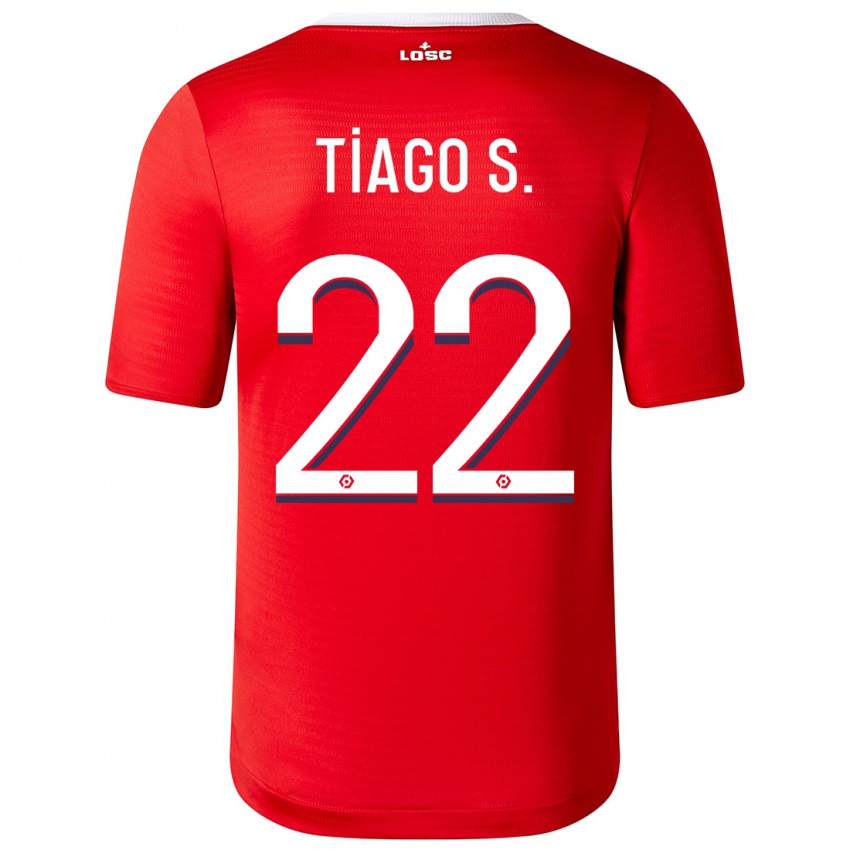 Barn Tiago Santos #22 Rød Hjemmetrøye Drakt Trøye 2023/24 Skjorter T-Skjorte