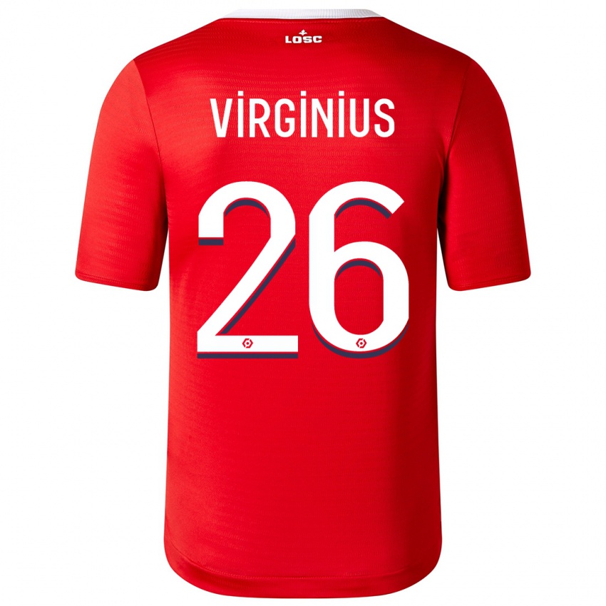 Barn Alan Virginius #26 Rød Hjemmetrøye Drakt Trøye 2023/24 Skjorter T-Skjorte
